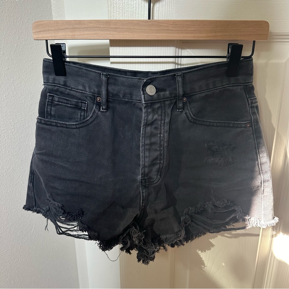 Black PacSun Distressed Jean Shorts